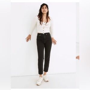 Madewell High-Rise Straight Jeans - Black